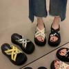 Fashion thick bottom heightening one-word slippers rhinestone premium outer wear versatile non-slip comfortable new summer