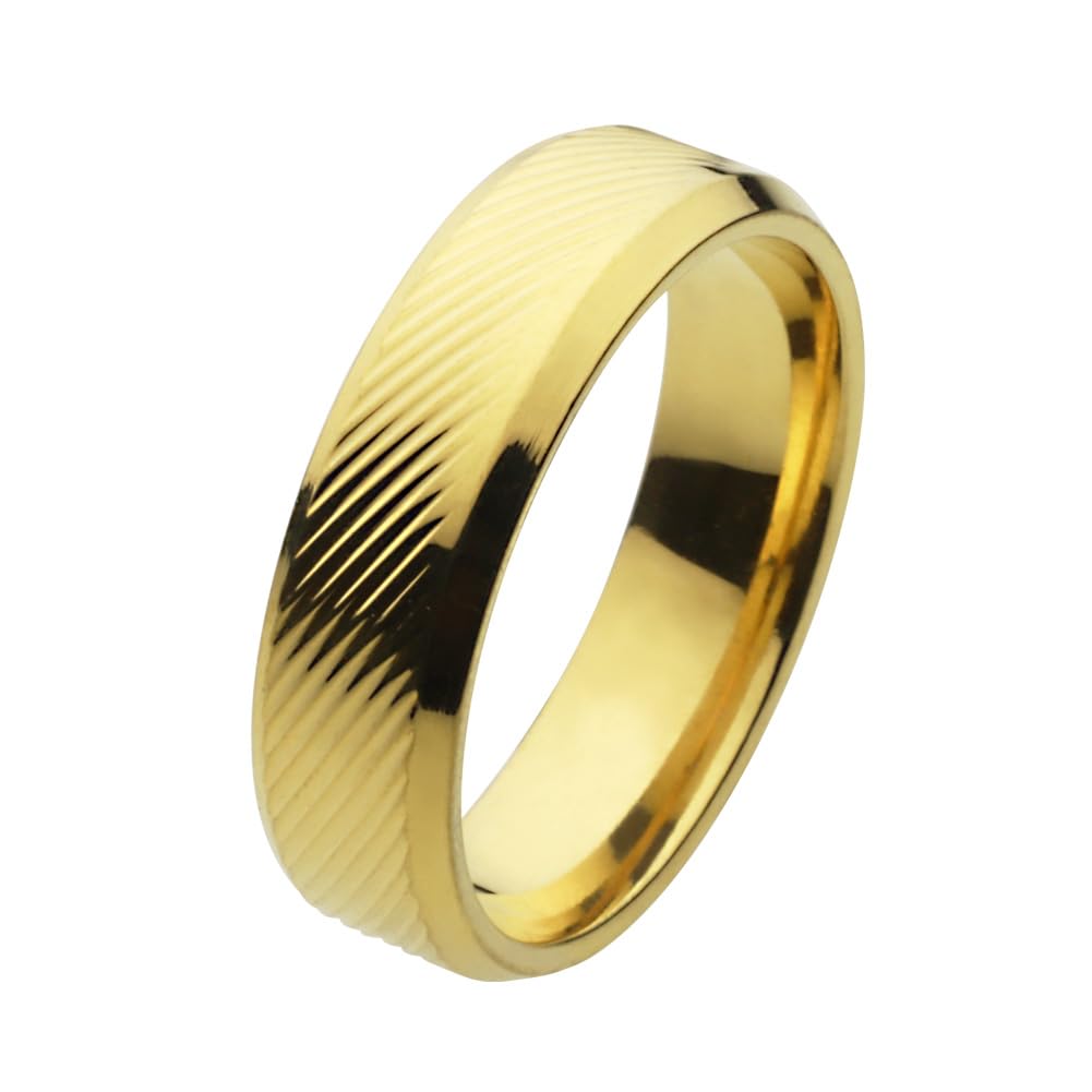 

Кольцо Golden Stripe, сталь fr6048 15 [Figmart] [Аксессуар из нержавеющей стали] №.