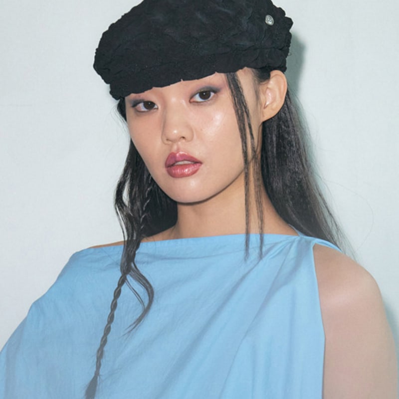 Poesiedame PUFF BERET IN BLACK