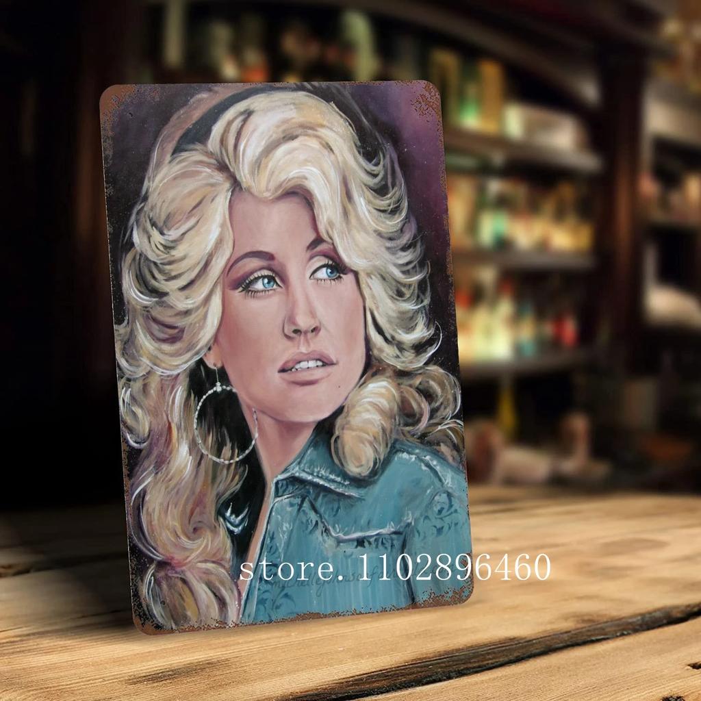 dolly parton  Metal Plaques & Signs wall decor Vintage Tin Signs Captain Metal Poster Decor for Bar Pub Club Wall Decoration