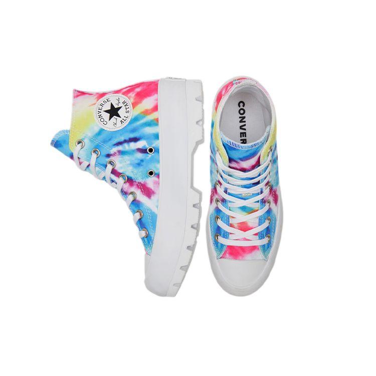 Converse Chuck Taylor All Star Comfortable Trendy High Top Canvas Shoes Rainbow Tie Dye Women Sneakers 572461C