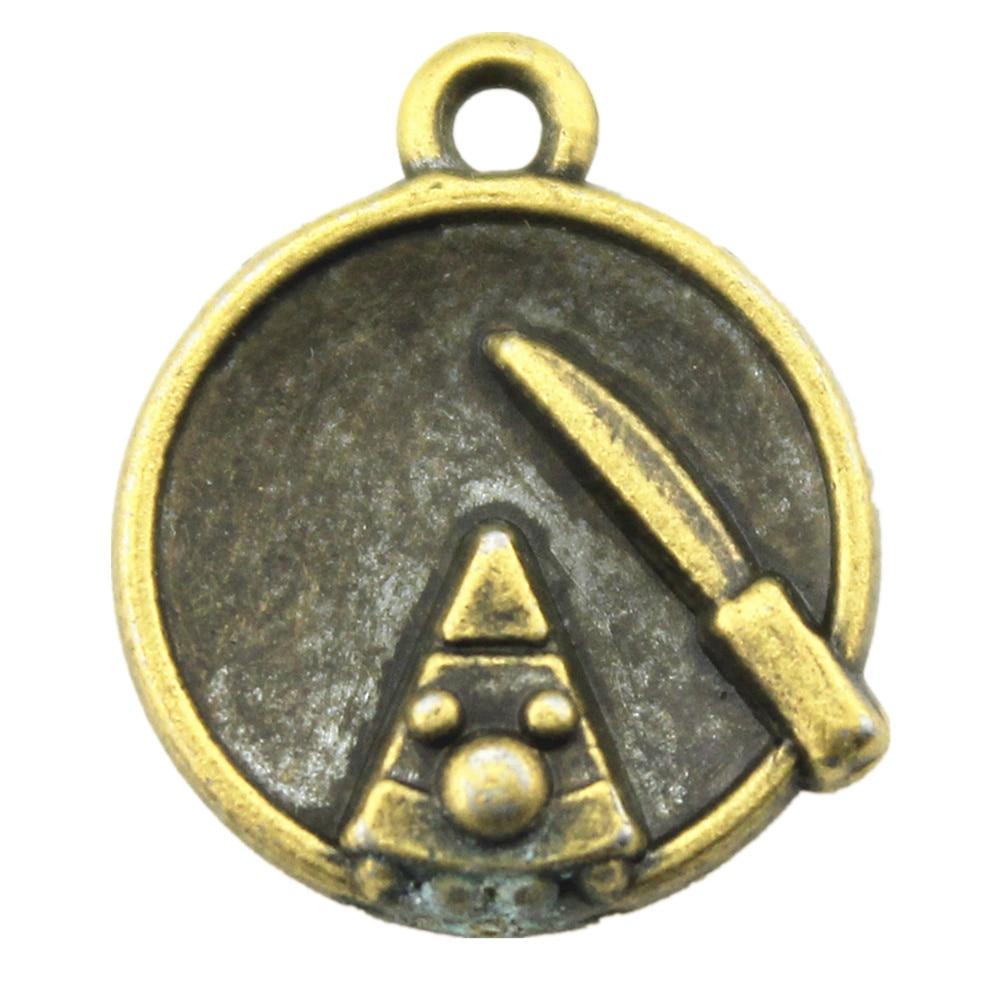 

10шт Кусок торта Шармы Шармы Античная бронза Цвет цинковый сплав 15 мм