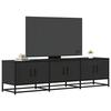 VidaXL TV Cabinet Black 150x35x41 Cm Engineered Wood and Metal, TV Stand, Hi-fi Cabinet, Entertainment Center, TV Buffet, 848859