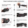 Anti-Theft Bike Steel Chain Cipher Lock with 5-Digit Password - Black