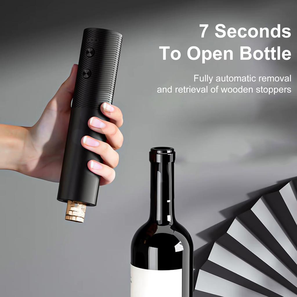1pcs Automatic Red Wine Corkscrew - One-click Rechargeable Bottle Opener for Kitchen Gadgets Bar Accessories Christmas Gifts