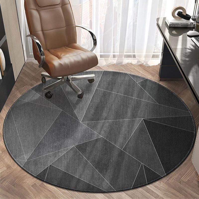 Bedroom Round Floor Mat Dirt Resistant Round Carpet Office Computer Gaming Swivel Chair Rocking Table Study Stool Under Study