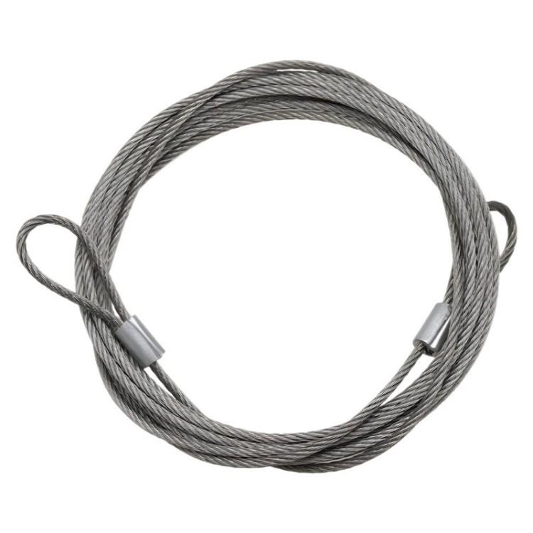304 Stainless Steel Wire Rope Crimped Aluminum Sleeve Clothesline Safety Cable for Lighting Suspension and Anti-theft Hanging.