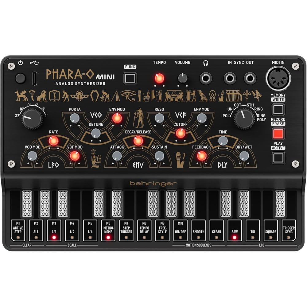 Behringer PHARA-O MINI Analog Synthesizer Compact Design with MIDI and USB Connectivity