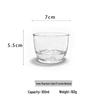 Taza de té Jinshan con borde dorado: Vaso pequeño de cristal hecho a mano para té o café
