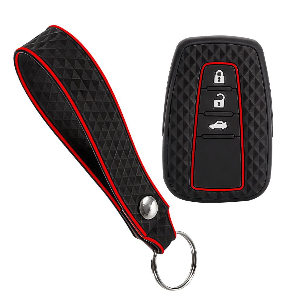 

Silicone Remote Car Key Case Cover for Toyota CHR Camry Corolla RAV4 Highlander C-HR Prius Land Cruiser Prado Shell 3/4 Buttons