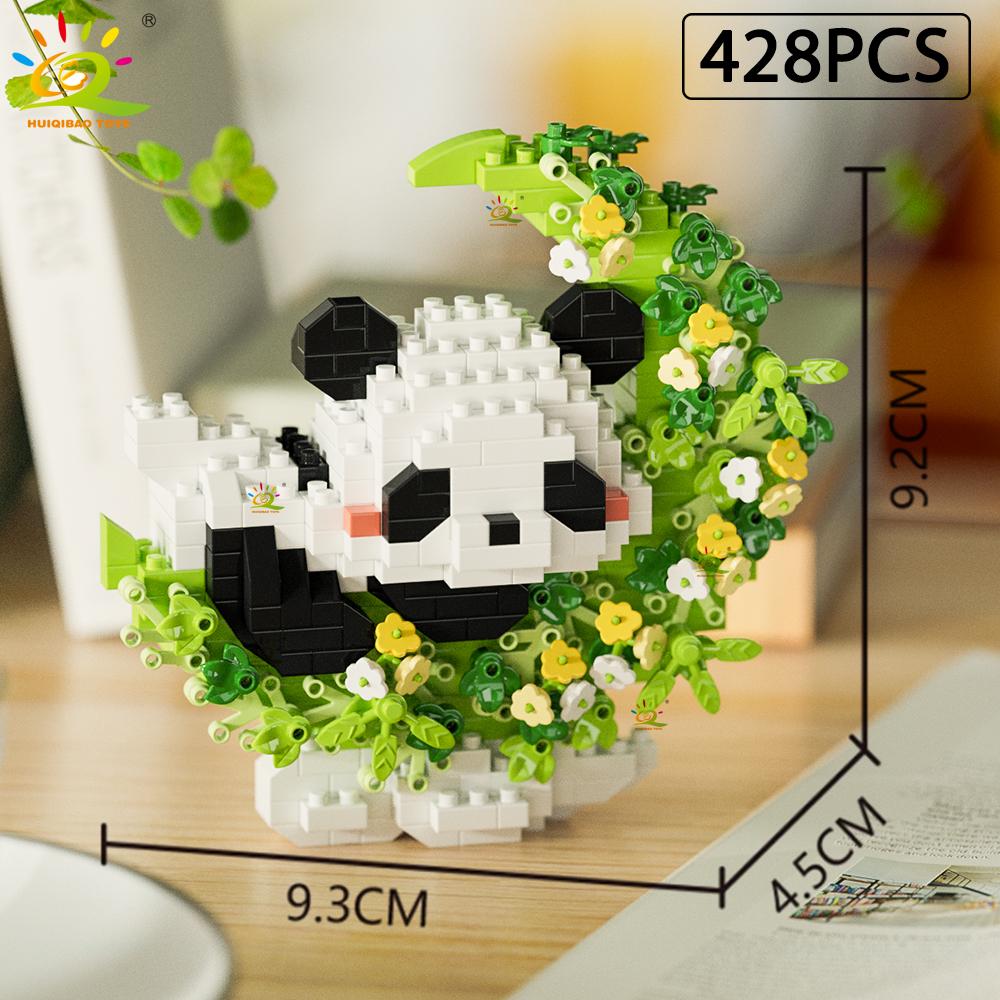 MOC Flower Animal Micro Building Block Mini 3D Diamond Model Brick DIY Construction Toy for Children Desk Decoration