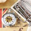 Automatische mechanische Taschenuhr mit runder Schlangenkette und römischer Schrift innen und außen