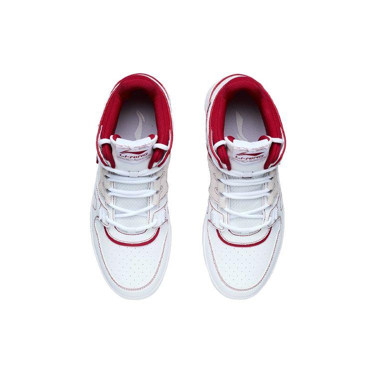 Li Ning Attack 2020 Leather Rebound Shock Absorption Breathable Lightweight Durable Slip Resistant Mid Top Retro Basketball Shoes AGBQ111-5