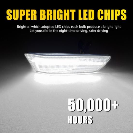 Pair Front Clear White Side For Marker LED Light Skyline Nissan V35/Infiniti G35