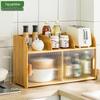 Bamboo 2-Tier Kitchen Countertop Spice Rack