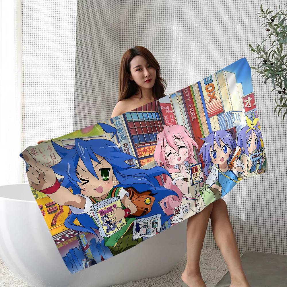 

Anime Lucky Star Microfiber Beach Towel Absorbent Quick dry Soft Yoga Swimming Resort Mountain Climbing Towel W30*H60(CM)