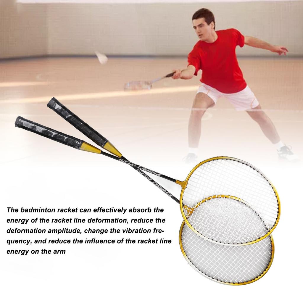 205 Badminton Racquet Split Iron Alloy Badminton Racket Set for Amateur Elementary Training Outdoor Backyards Playground Gym