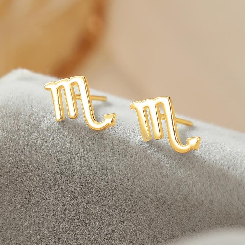 Banyan Tree S925 Silver Zodiac Earrings - Elegant Luxury Design for Women.