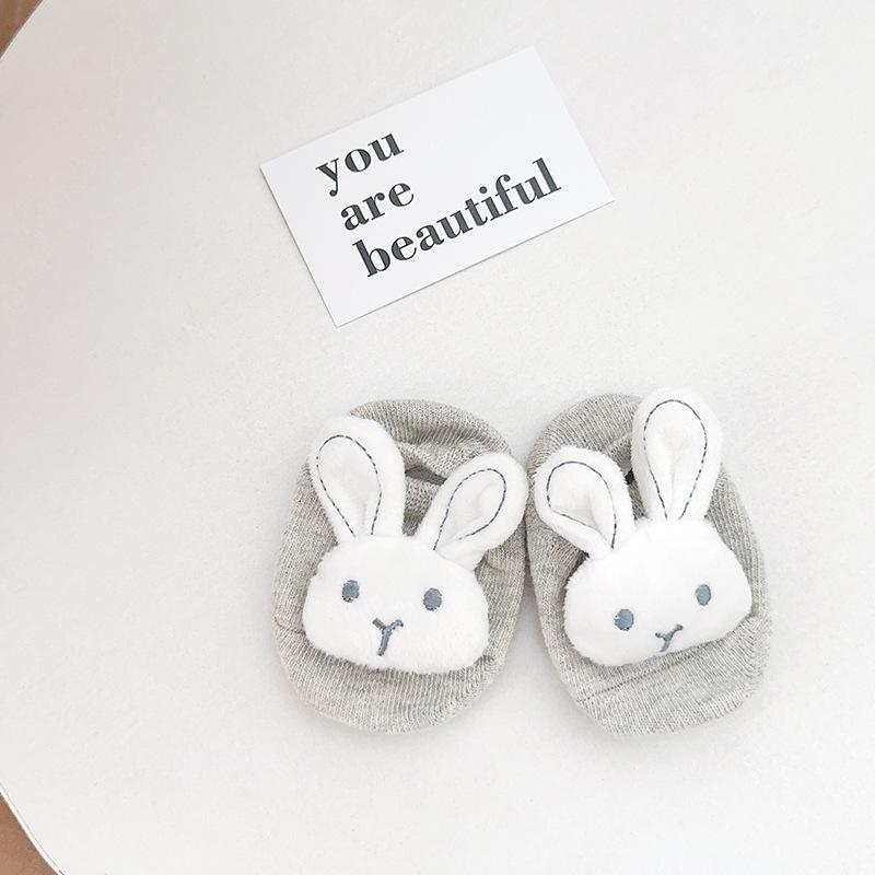 0-2 Jahre Babysocken Frühling Sommer Hase Süß Niedlich Blume Neugeborene Babys Rosa Socke Kleinkinder Baumwolle Rosa Bodensocken für Kinder