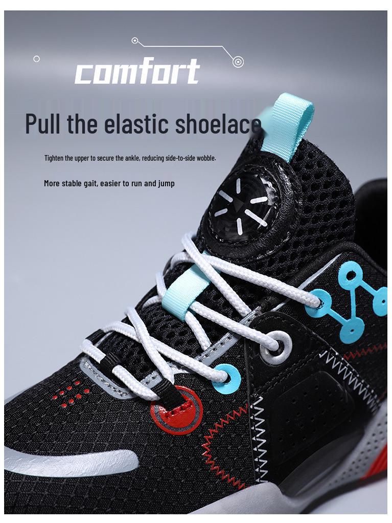 Atmungsaktive Stoßdämpfende Basketballschuhe für Jungen - Strapazierfähig für das Spielen im Freien
