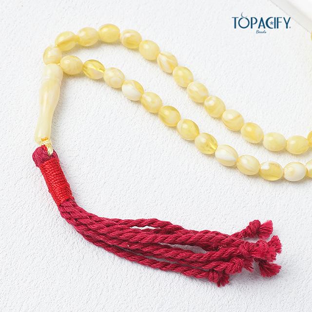 Palestina 45-korálkový ruční modlitební růženec - Islámské chválicí korálky