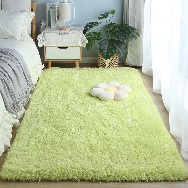 

Плюшевий килим кольору хакі з штучної овчини, товстий пухнастий килим для спальні, вітальні, зони дивана, протиковзкий теплий килимок для підлоги, затишний домашній декор 50x80cm зелений