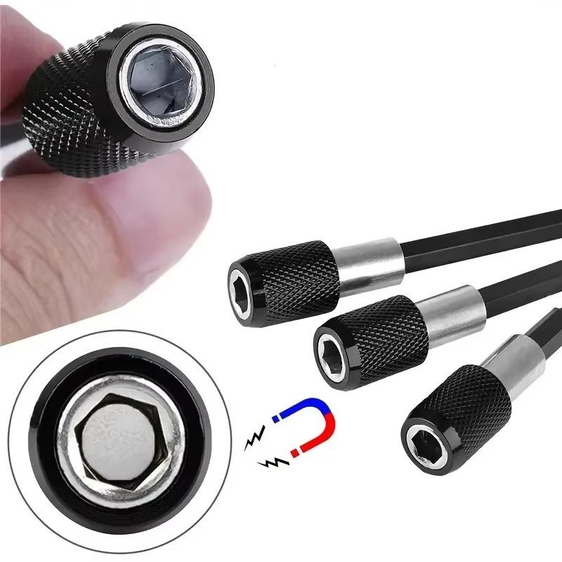Flexible Drill Extension Hex Shank Nut Driver Bit Set Bendable Right Angle Tool Adapter