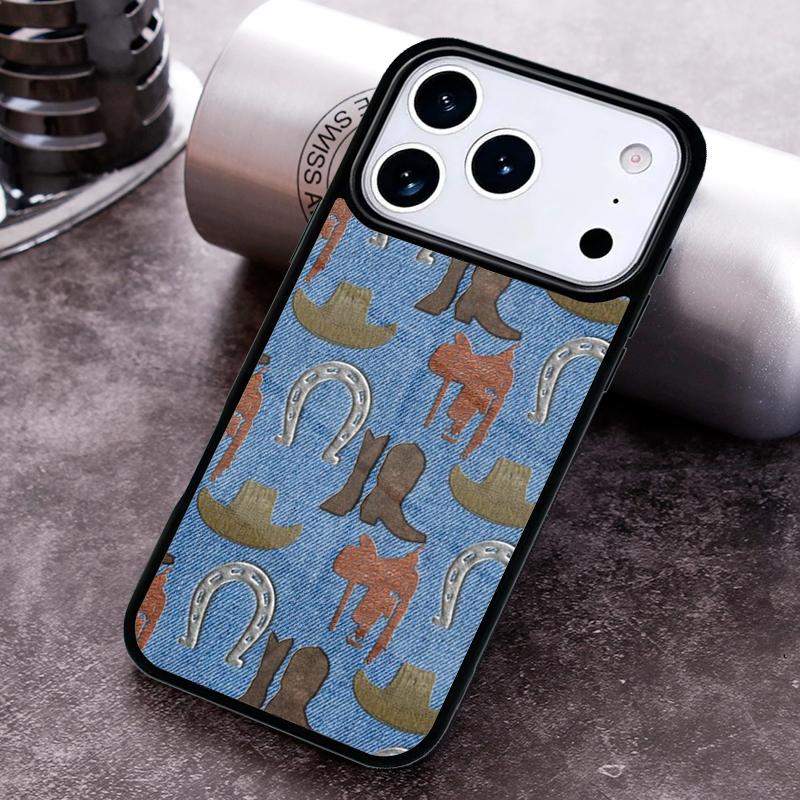 

Cowboy Cowgirl Howdy Western Ranch Boho Phone Case For iPhone 17 16 15 14 13 12 11 Pro Max Plus 17Air Soft Silicone Cover iPhone Air