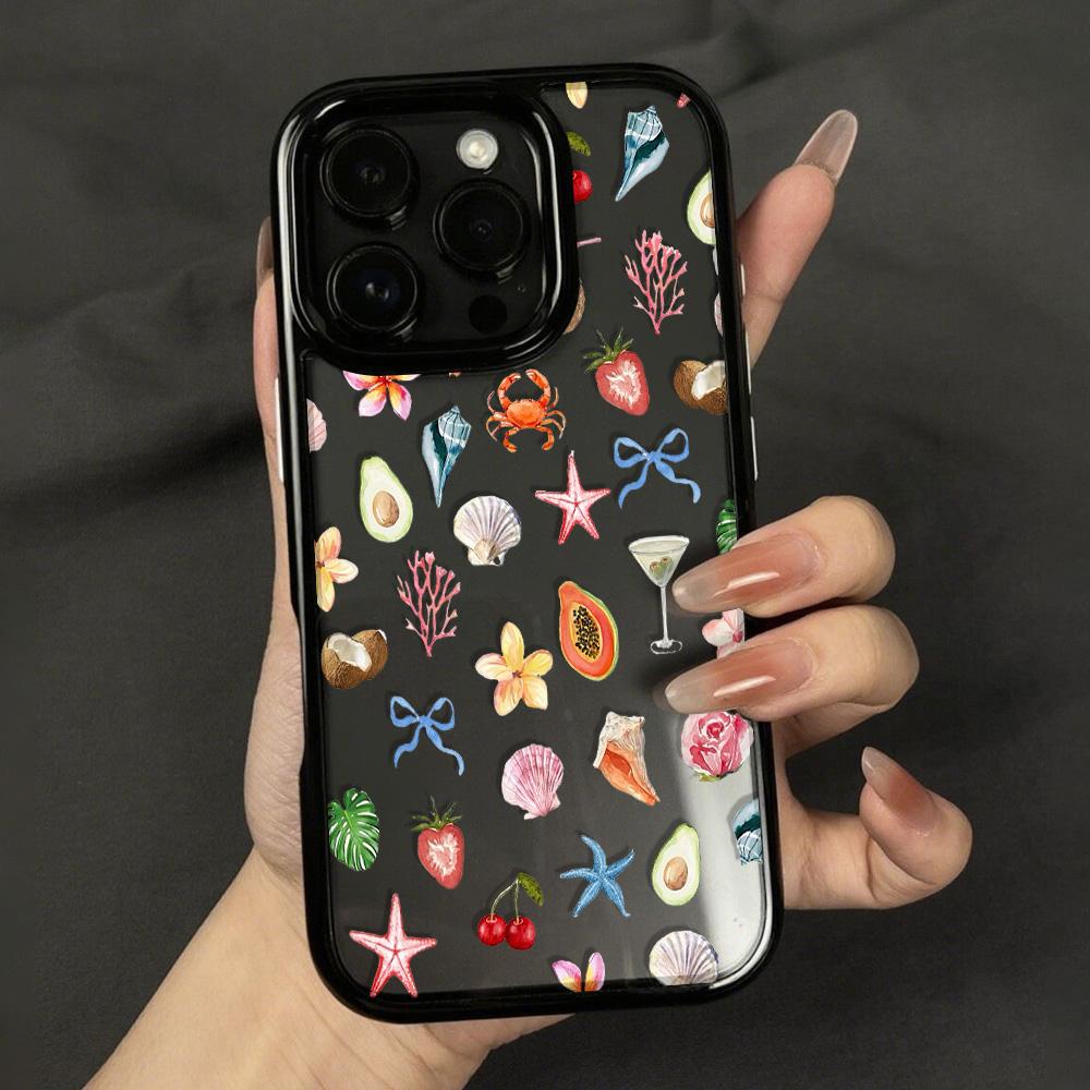 Acrylic Phone Case for iPhone 11 12 13 14 Pro 12 14 16 Pro Max for Samsung A16 A36 A56 S24 FE High-quality Painted Anti-fall Mobile Phone Case