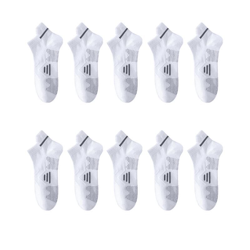 5/10 Pairs Men's Sports Cotton Socks Low Waist Ankle Socks Sweat-absorbent Breathable Socks Lot