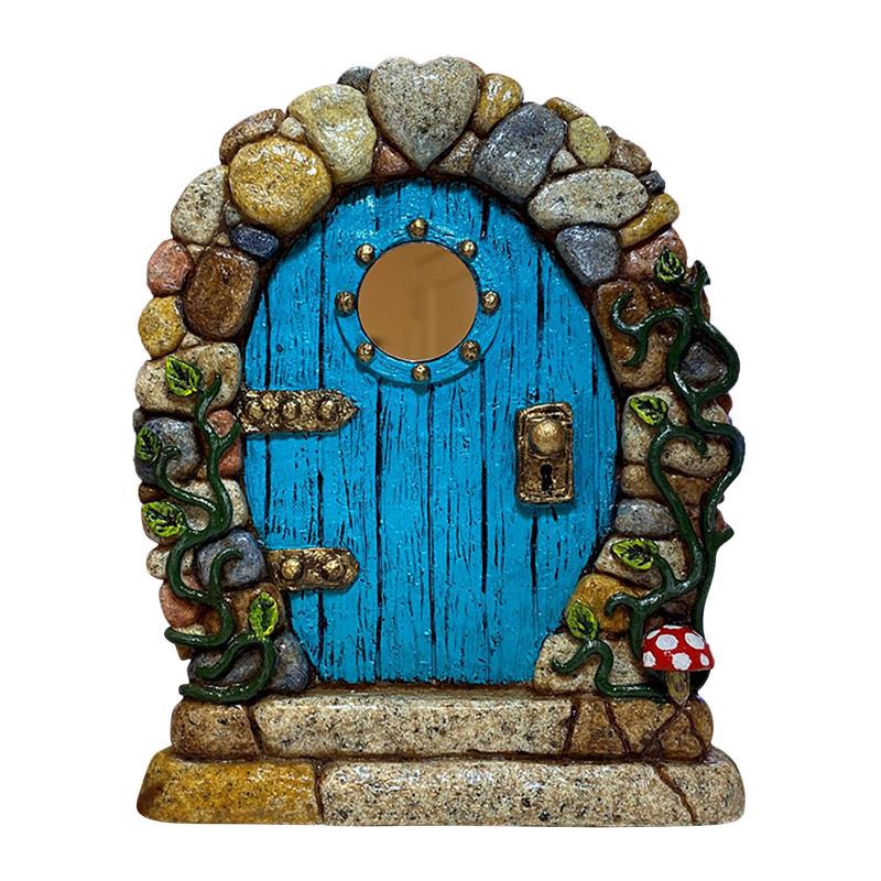 Elf Fairy Door Miniature Garden House Decor Tree Doors Miniature Yard Art Wooden Sculptures Mini Home Garden Doors Ornaments