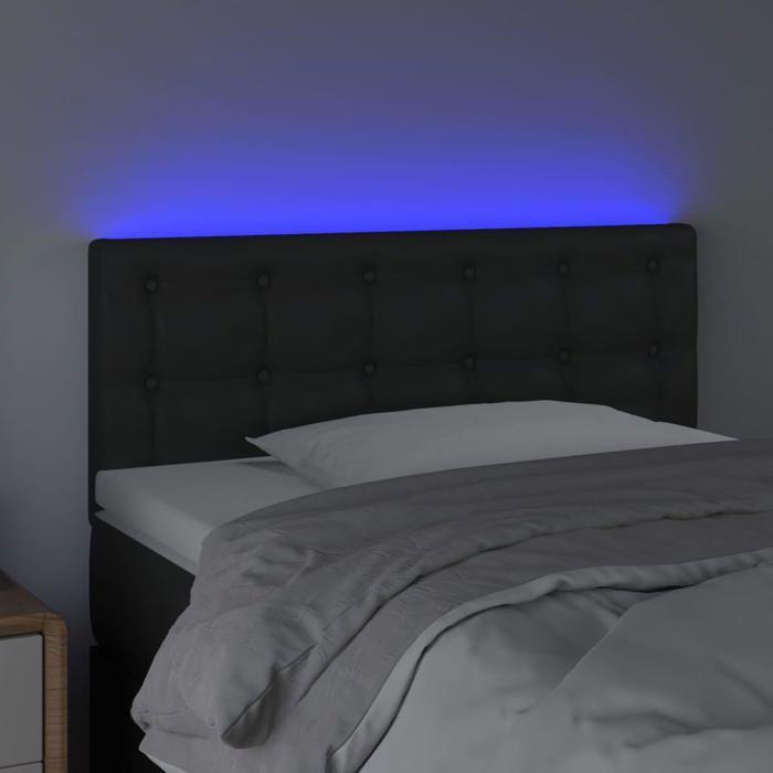 VidaXL LED Headboard Bedroom Furniture Single Bed Accessory Headboard Interior Black 80x5x78/88 3121684