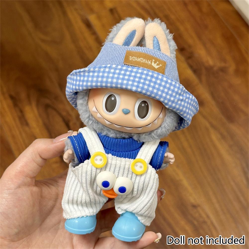 For 17cm Labubu Doll Clothes Fashion Clothes Hoodies Dresses Doll Clothes Color Match Shirts Dolls Accessories Cute Decoration Little Clothes