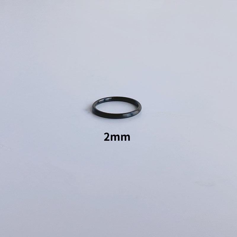 Brushed Titanium Steel Women's Ring with 18K Gold Accents - Modern Cold Style for Couples