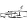  Slotted Tables, 2 Pcs, Grey Sonoma Oak