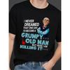 European Sizes Humor Aging T - Shirt, Grumpy Man Graphic, Black Short Sleeve, Unique Senior Wear, Perfect for Sassy Seniors