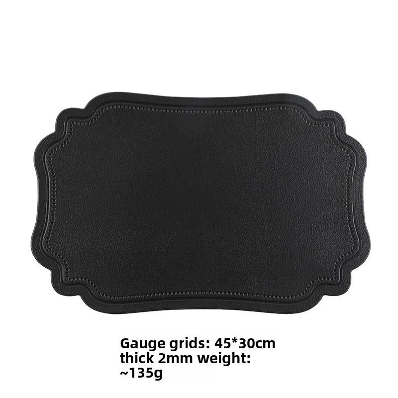 Retro Imitation Leather Placemat Waterproof and Oil-proof Western Dining Mat Nordic Thermal Insulation Mat Table Mat Household Anti-scalding Mat