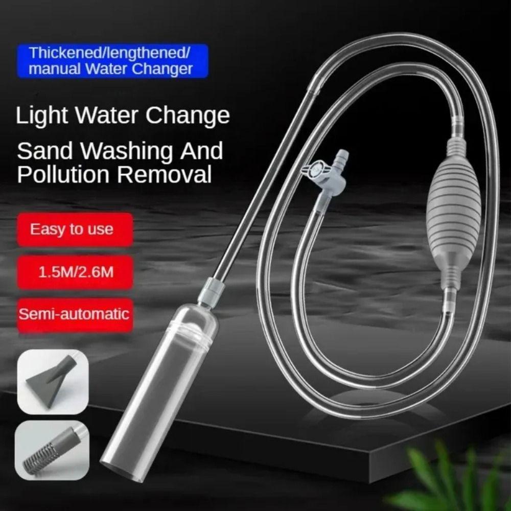 Durable Manual Fish Tank Water Changer Water Absorber Sand Washer Water Changer Pump Portable With Filter Cleaning Accessories