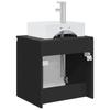 Wall Mounted Washstand In Black 49.5 X 41 X 62.5 Cm