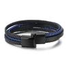 Vintage Handwoven Leather Rope Bracelet For Men With Magnetic Clasp Wristband