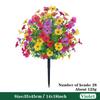 Violet Eucalyptus Garden Stake: Realistic Faux Flower Decoration with Ground Peg