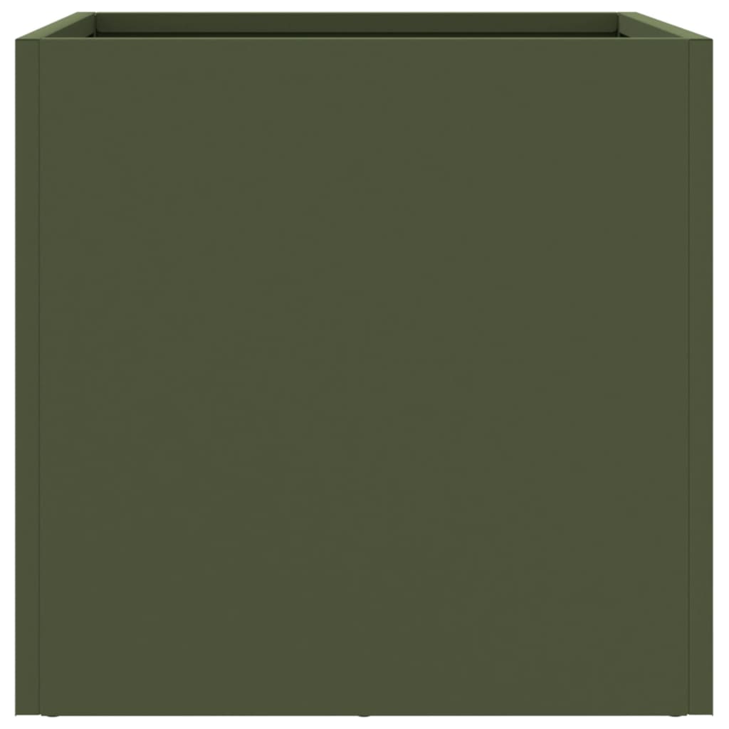 Plant Pot Olive Green 32 X 30 X 29 Cm Steel