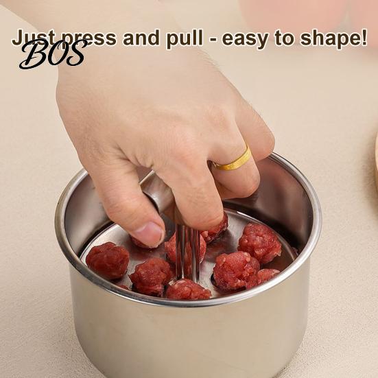 Meatball Maker for Home Cooking Stainless Steel Maker, 6/12-Hole Manual Meat Press Mold Homemade Shaper Beef Pork Fish Balls, Non-Stick Shaper,