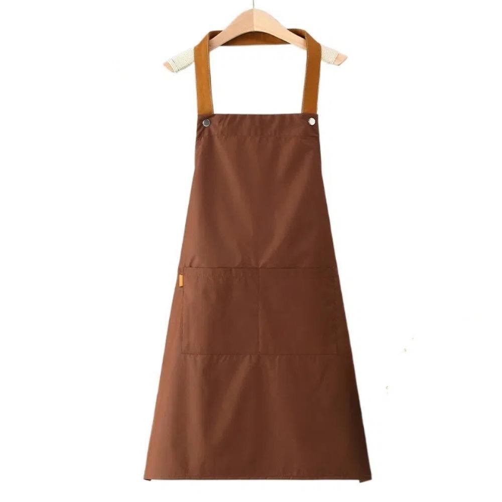 with Pockets Kitchen Apron Waterproof Sleeveless Apron New Waiter Uniform For Men Women