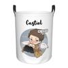 Castiel FBI Badge Dirty Laundry Baskets Foldable Large Waterproof Clothes Storage Basket For Home Children's