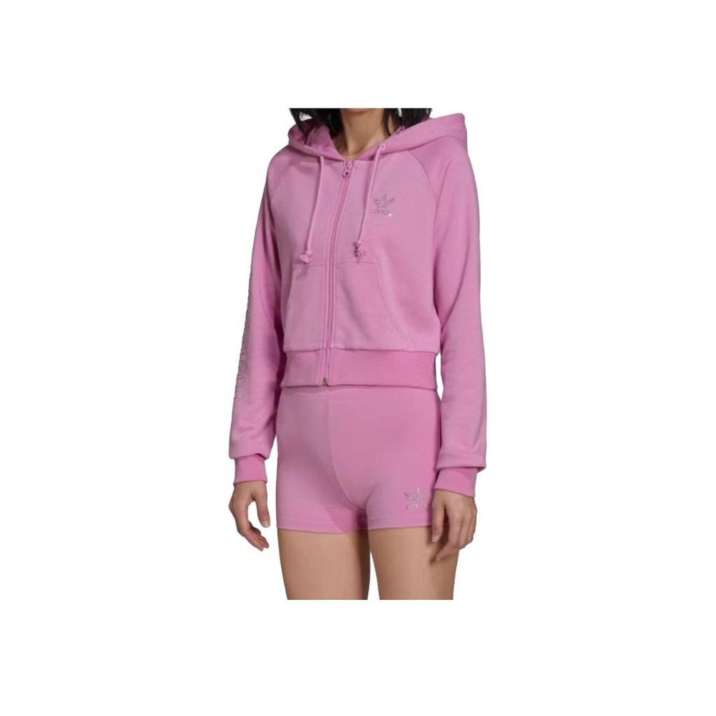 Adidas Originals Short Sports Hooded Jacket Women Jackets Light-Purple HF6767