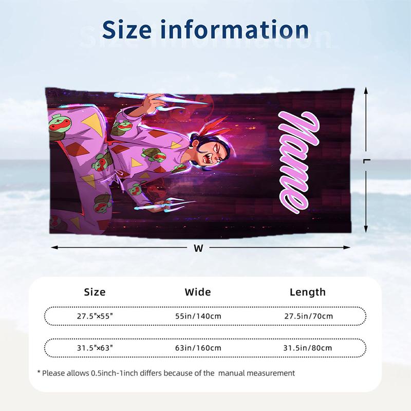 zoey Custom Name Printed Beach Towel Personalized Soft Towel For Swimming Beach Travel