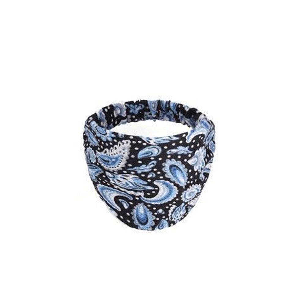 Hollow Elastic Headband Non Slip Hairbands Personality Wide Side Head Wrap  Wash Face синий
