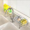 Stainless Steel Faucet Storage Rack Foldable Foot Bathroom Organizer Sink Shelf  Washbasin