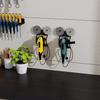 Heavy-Duty Wall-Mounted Grinder Bracket with Rope Hook for Space-Saving Garage Storage